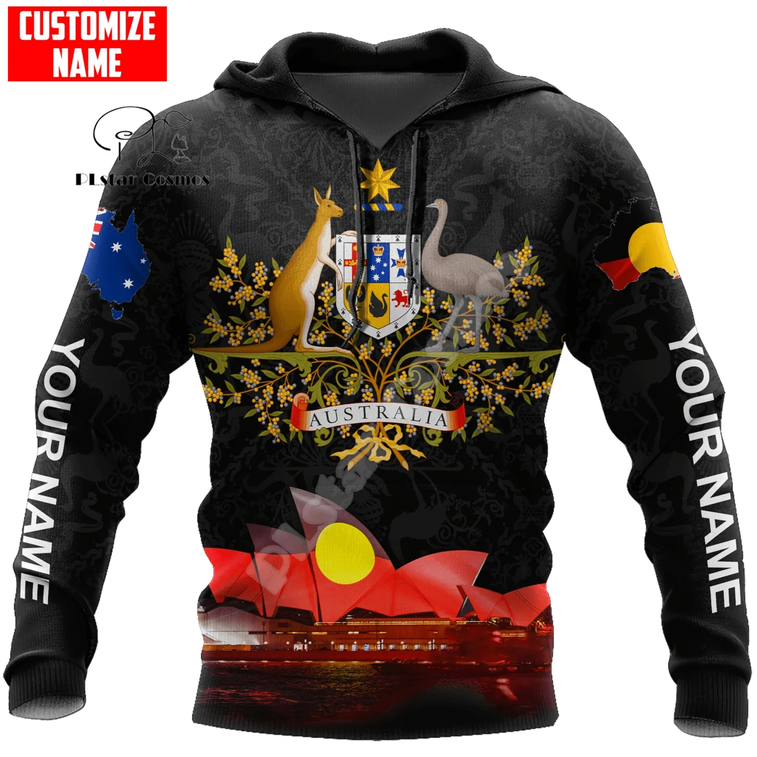 

Custom Name Country Flag Australia Aborigine Culture Tribal Tattoo Retro 3DPrint Pullover Harajuku Casual Funny Hoodies Jacket B