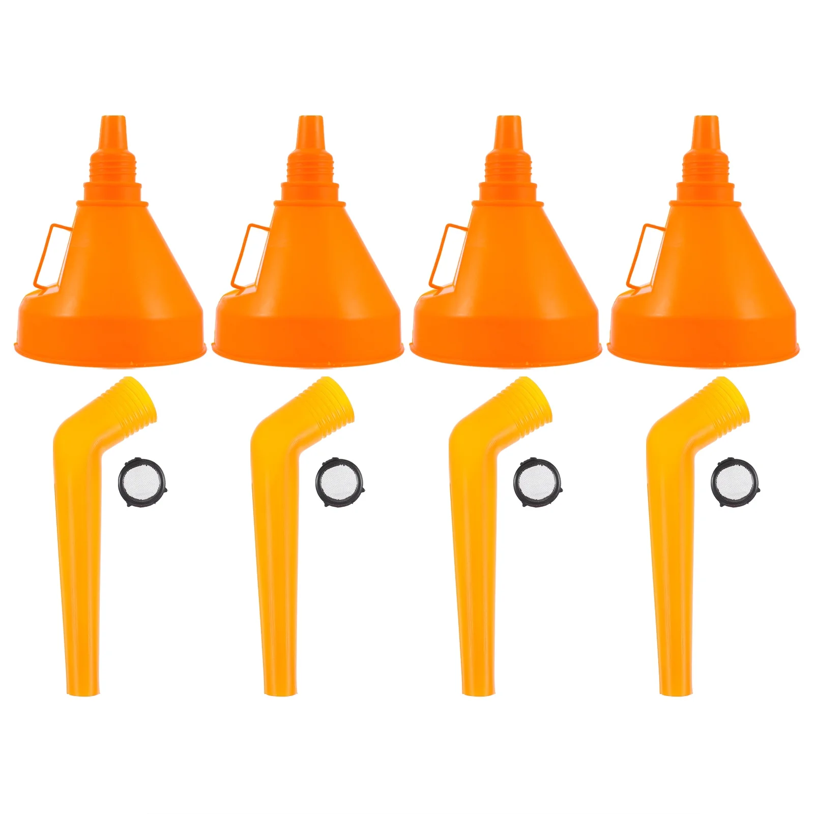 

4Pcs ABS Plastic Funnels Wide Mouth Fuel Oil Fill Engine Vehicle Automotive Leak Proof Funnels