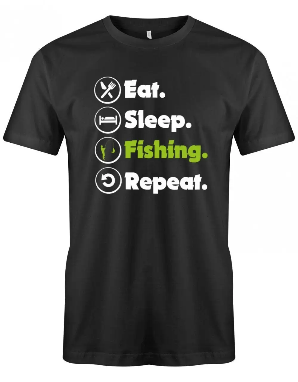 Angler T Shirt Eat Sleep Fishing Repeat Geschenkidee Für Männer