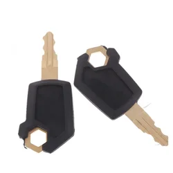 2Pcs Key Voor 5P8500 Zware Apparatuur Ontsteking Loader Bulldozer Metal & Plastic Black & Gold