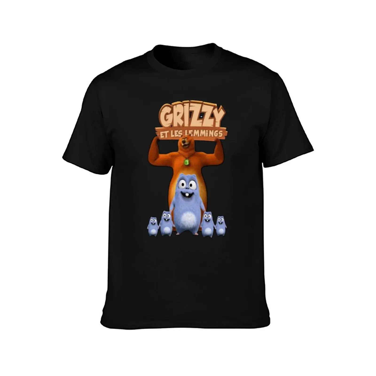 Grizzy and lemmings T-Shirt for a boy oversizeds gifts for boyfriend mens t shirts