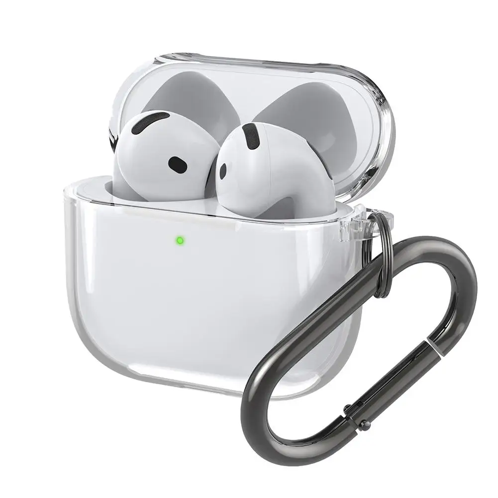 Soft TPU Transparent Headphone Case For Apple AirPods 4 For Airpods 4th Gen Earphones Shockproof Protective Case With Keychain view 2