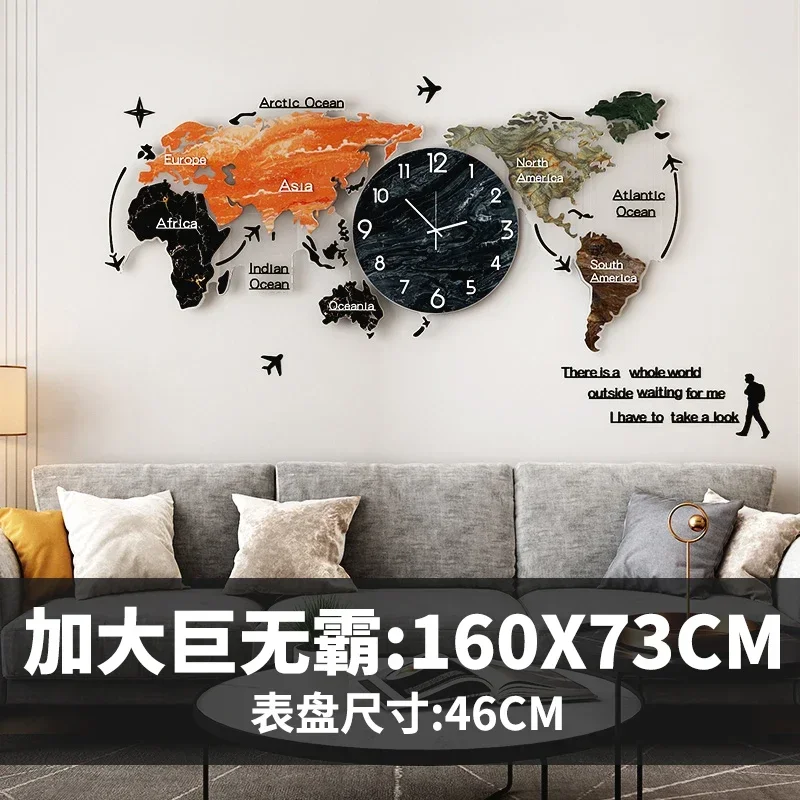 Big Size Wall Clock Living Room 3d Art Digital Wall Clock Large Stylish Ornaments Horloge Murale Decoration Home - view 5