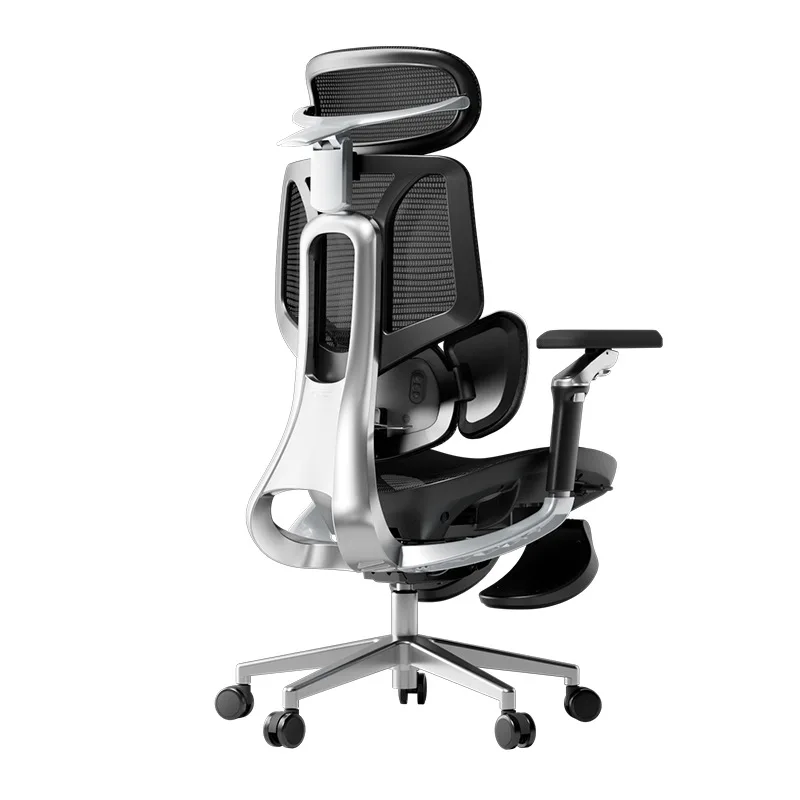 Cadeira de Escritório Ergonômica de Malha de Alta Tecnologia Deluxe com Encosto Ajustável e Função de Massagem para Casa/Computador