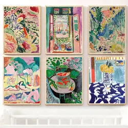 Matisse Retro Posters and Prints Abstract Landscape Wall Art Vintage Canvas Painting Wall Pictures for Living Room Home Decor
