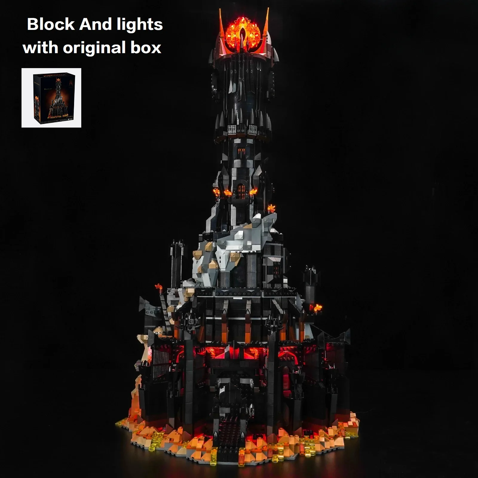 원래 상자 5471Pcs 새로운 10333 블랙 타워 다크 모델 빌딩 블록 키트 벽돌 크리 에이 티브 할로윈, 크리스마스, 생일 선물