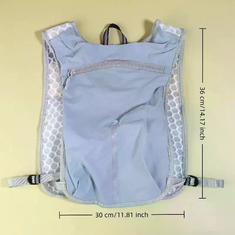 자전거 타기 및 달리기용 가벼운 반사형 수분 보충 조끼, 휴대폰 수납 포켓 포함