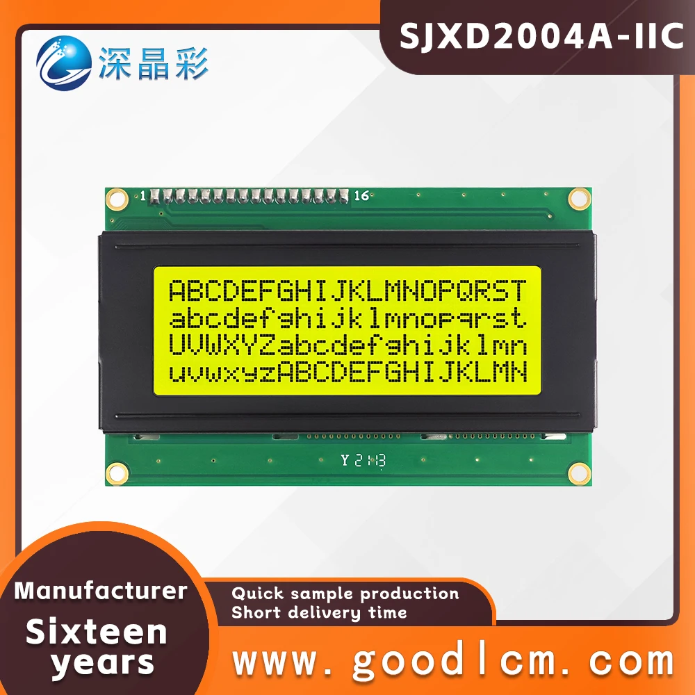 

Модуль дисплея SJXD2004A-IIC STN с интерфейсом IIC/I2C, положительный LCD-экран с матрицей 20*4 точки, высококачественный LCD-дисплей с матричным экраном 20*4 точек, COB-технология.