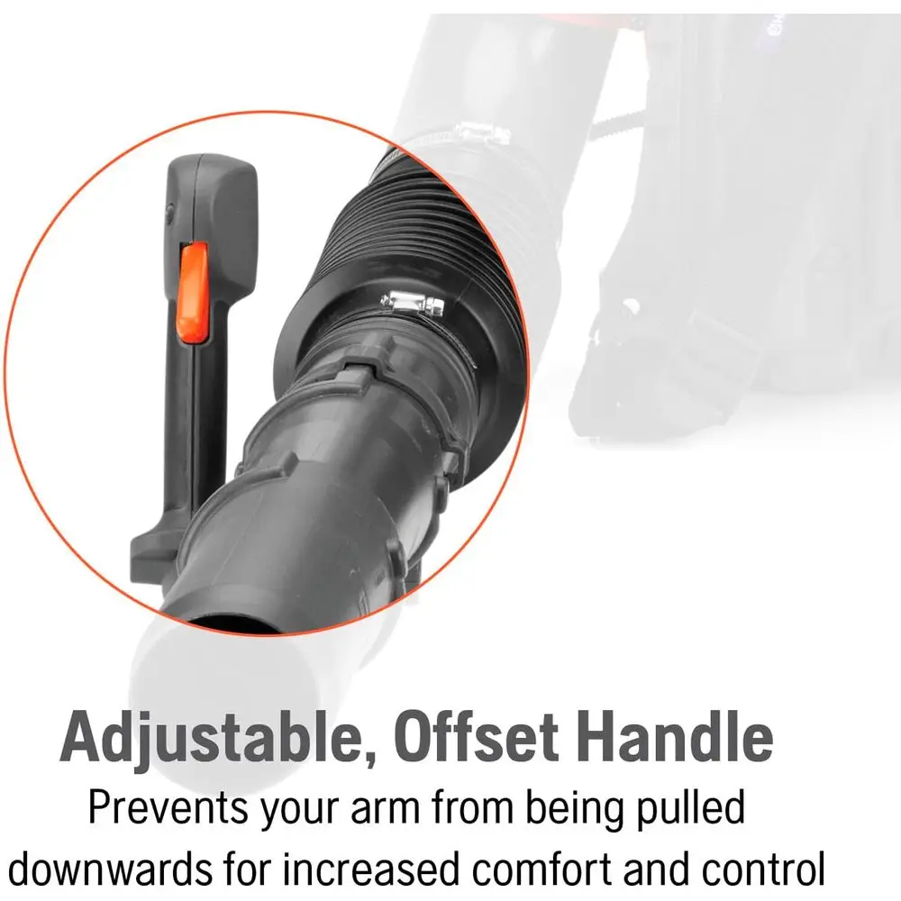 Soffiatore per foglie a gas 360BT, soffiatore per foglie a zaino a 2 tempi da 65,6 cc 3,81- HP con 890 CFM, 232 MPH, 30 N Potente prestazioni di pulizia e