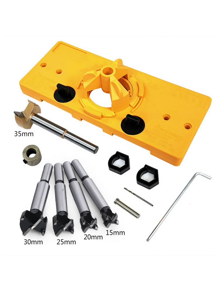 15mm-35mm puchar styl zawias Jig nudne otwór wiertło naprowadzające Forstner drzwi otwór szablon przyrząd do cięcia drewna stolarz narzędzia do obróbki drewna — zdjęcie 2