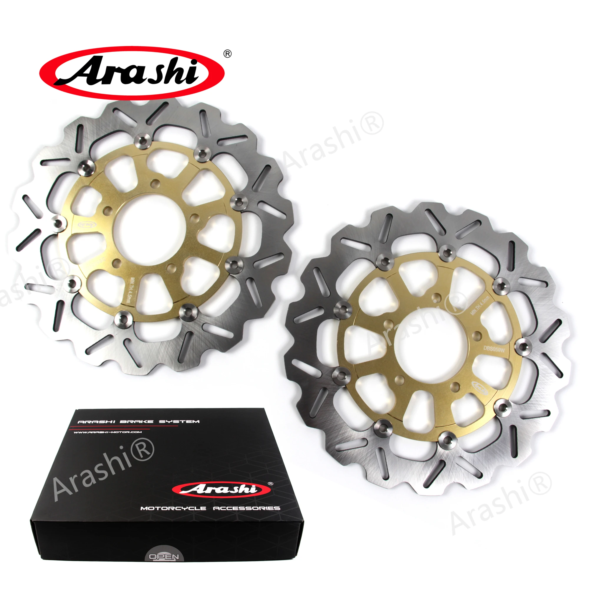 Arashi 1 Set Brake Disc For KAWASAKI ZX-14R 1400 2006 - 2017 CNC