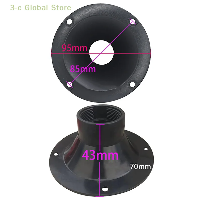 Small Size Horn Tweeter Plastic Threaded Mouth Speaker Repair Accessories 4inch 95mm Plastic Case