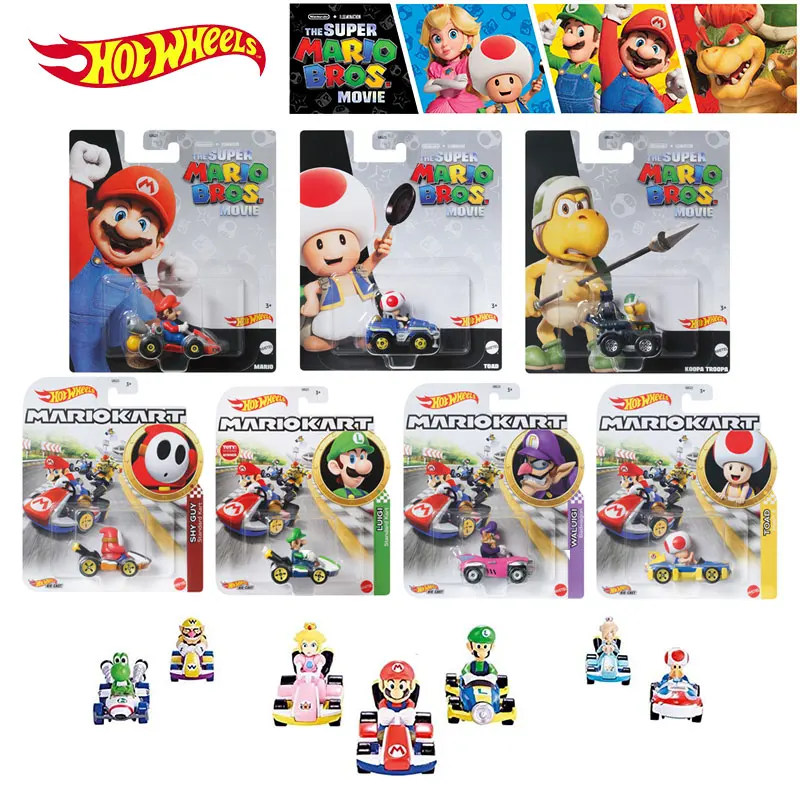 Mattel Supercar Set Hot Wheels Collect Toys Cars for Kids Easy Model Hotwheels Mario Gifts Birthday Surprise Box Diecast 1/64