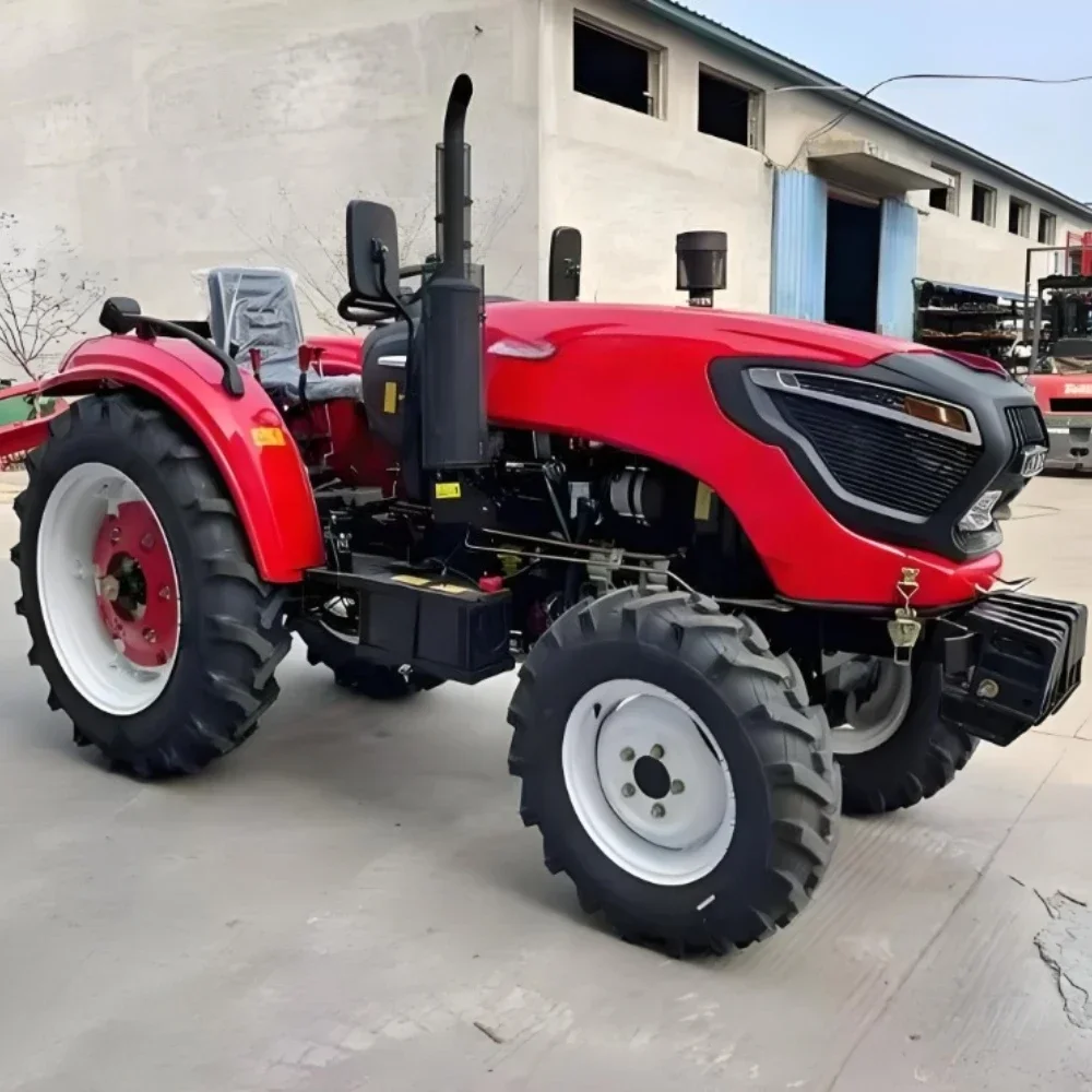 Best-selling 50–80 HP 4WD Multi-functional Agricultural Wheeled Tractor; Compatible with Various Attachments.