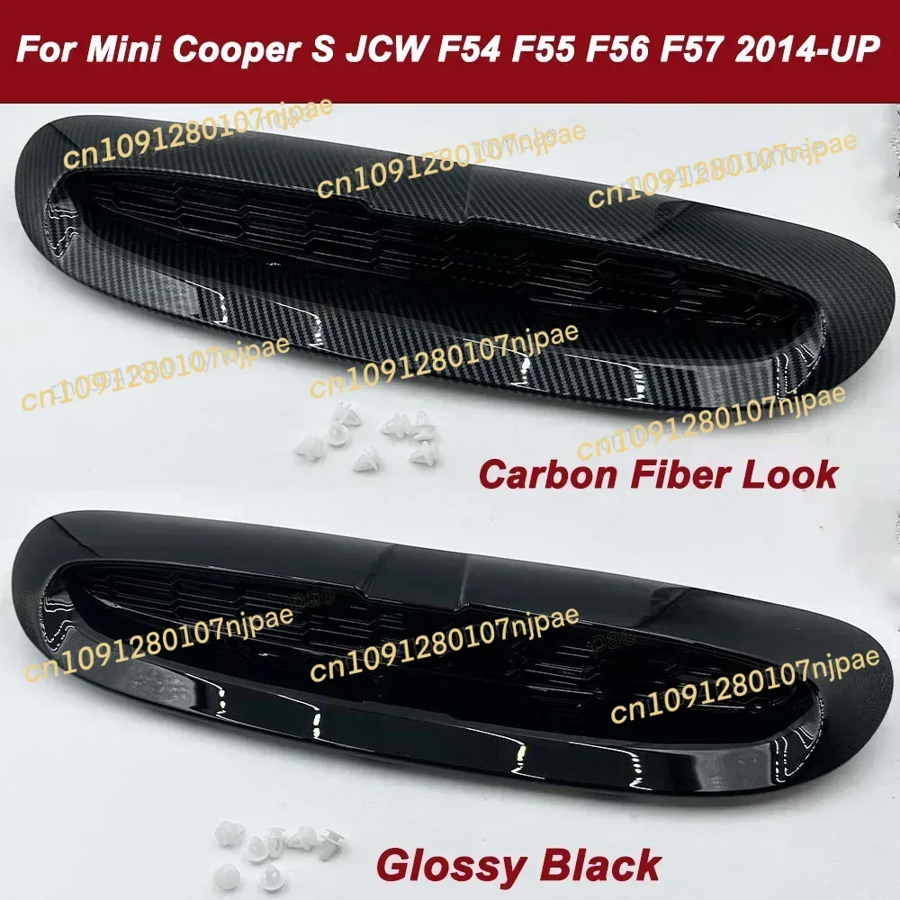 

Для Mini Cooper S JCW F54 F55 F56 F57 2014.6+ Автомобильный передний воздушный капот, капот двигателя, совок, вентиляционное отверстие, накладка с сеткой