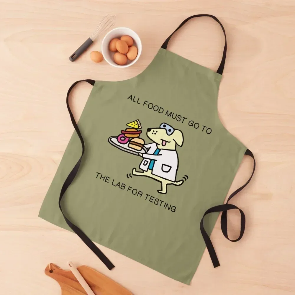 

All food must go to the LAB for testing Apron custom women's kitchen Waterproof Kitchen Woman Cute Kitchen Apron