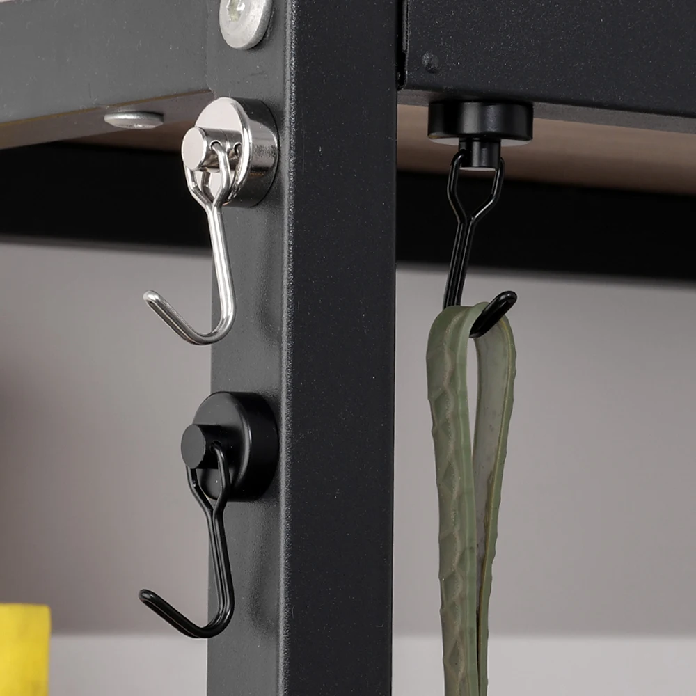 1/5 Stuks Sterke Magnetische Haken Multifunctionele Zware Opslag Thuis Keuken Koelkast Draaibare Magneet Haken Badkamer Hangers