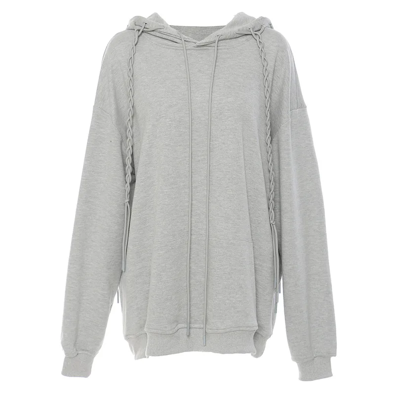 High Street Hoodies Sweatshirts Tops Women's Fried Dough Twists Braid Heavy Long Sleeved Pullover Hooded Sweatshirts Coat