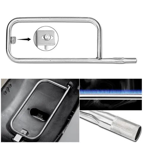60041 Grill Burner 304 Stainless Steel Grill Burner 20.5 Inch Gas Grill for Weber Q200/Q220/Q2000/Q2200 Grill Parts