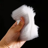 100Pieces Transparent Mini Small Plastic Zipper Bag Lock Resealable for Earring Ring Jewelry Food Pill Storage Packaging Pouch 2