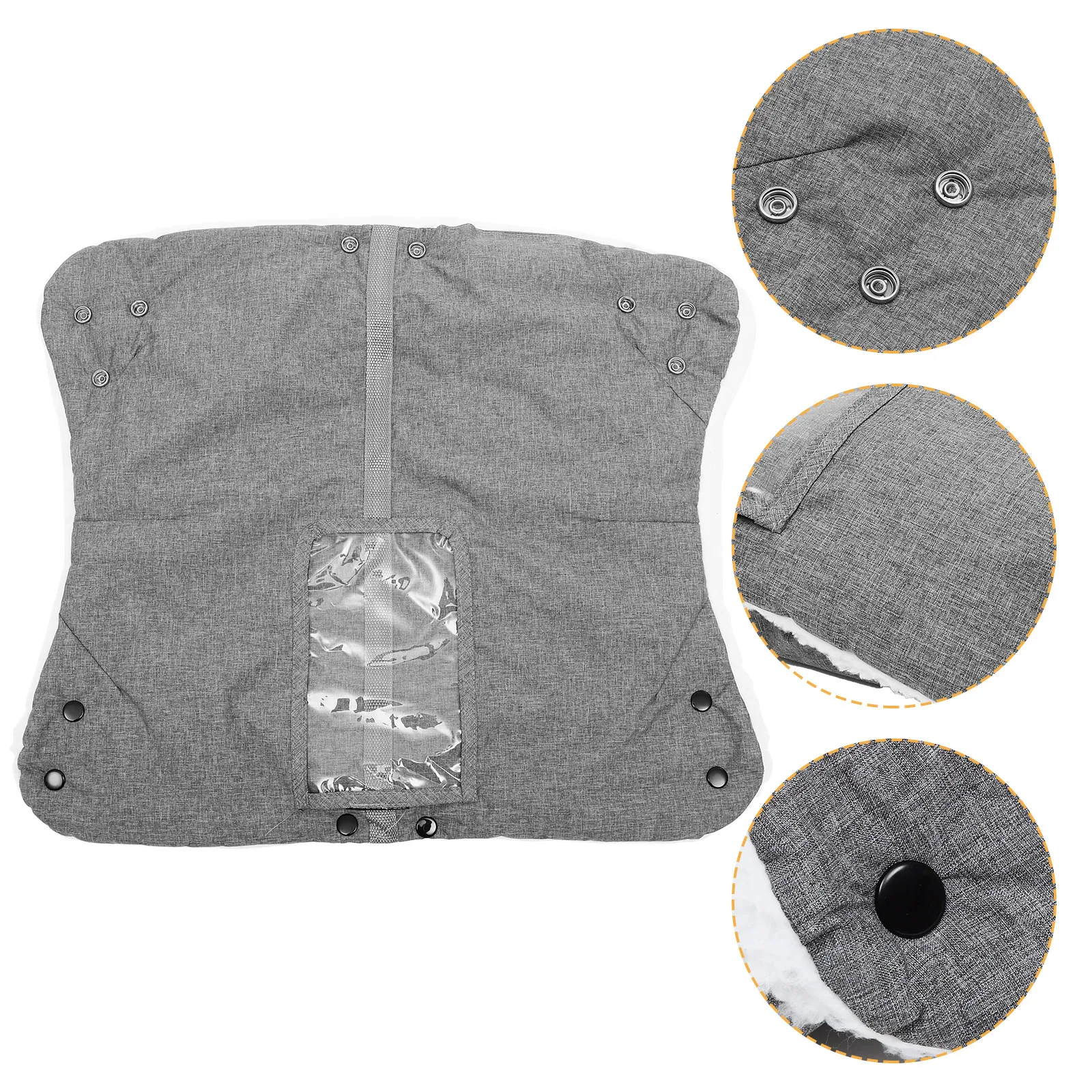 

Winter Stroller Hand Muff Warm Cotton Windproof Pushchair Hand Muff Outdoor Cold Weather Insulated Stroller Gloves Winter