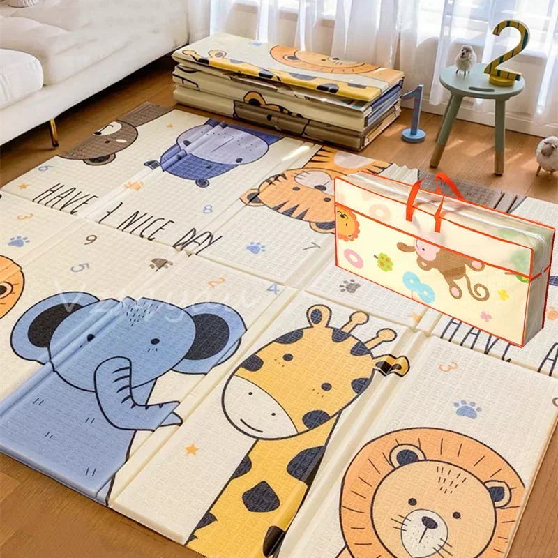 200*180*1cm/1.5cm Baby Play Mat Folding XPE Crawling Pad Home Outdoor Folding Waterproof Non-slip Puzzle  Soft Game Playmat New