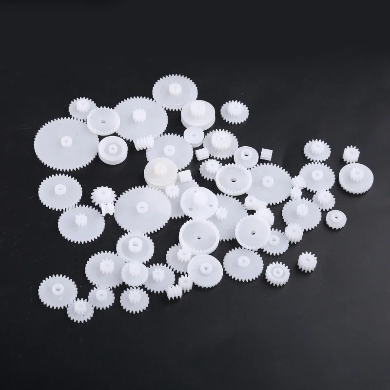58pcs/مجموعة الساخنة تخفيض حقيبة التروس عجلات مسننة WSFS التروس البلاستي
