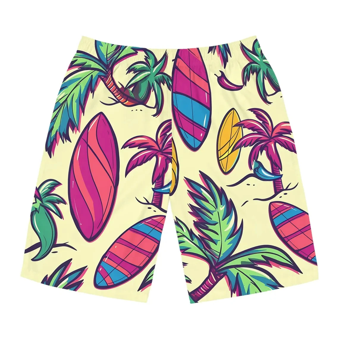 

Винтажные шорты с 3D принтом растений, мужские шорты с пальмовым узором, летние гавайские дышащие плавки, детские свободные шорты со льдом