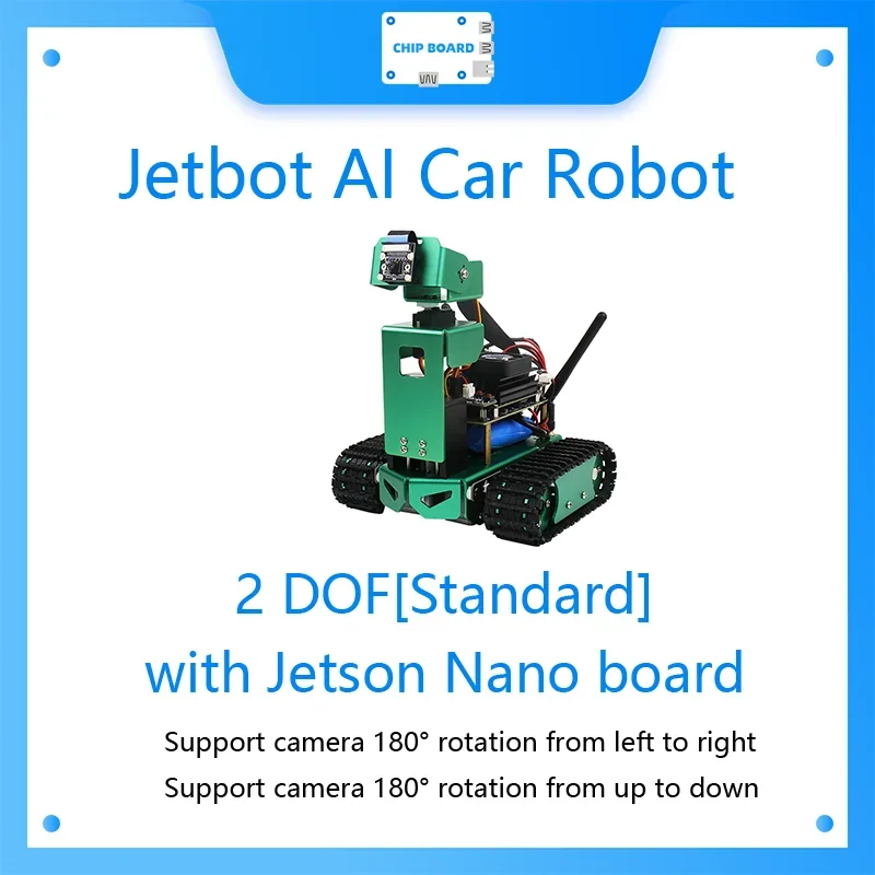 Yahboom Standard Version Autonomous Driving AI Car Robot Jetbot Based On Jetson Nano A02 B01 (4GB )  With Jetson Nano 4GB