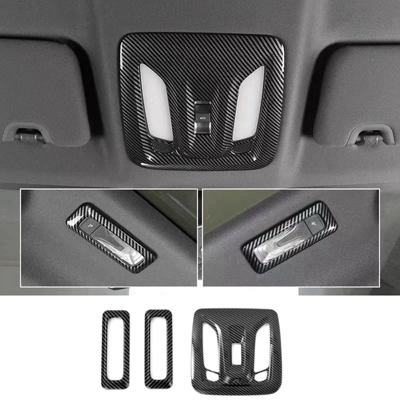 For Changan UNIV UNI-V 2023 2024 ABS Carbon Fiber Reading Light Panel Cover Trim Decoration Replacement Parts