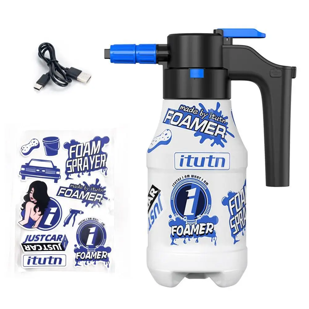 

Electric Foam Sprayer 1.5L Foam Generator Car Wash Towel Wash Lance Foam Car Lithium Foam Tools 2600mAh Battery Endurance W C2Q4