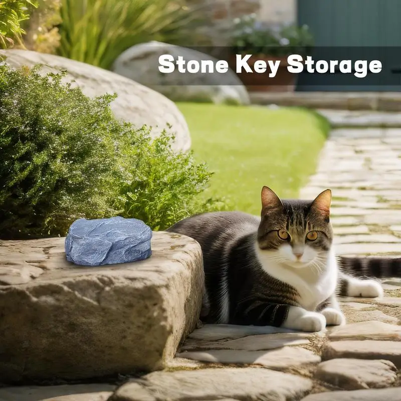 Concealed Key Stone Rock Fake Stone Key Hider Resin Material Key Safes Stones For A New Homeowner Or Someone Who Travels A Lot