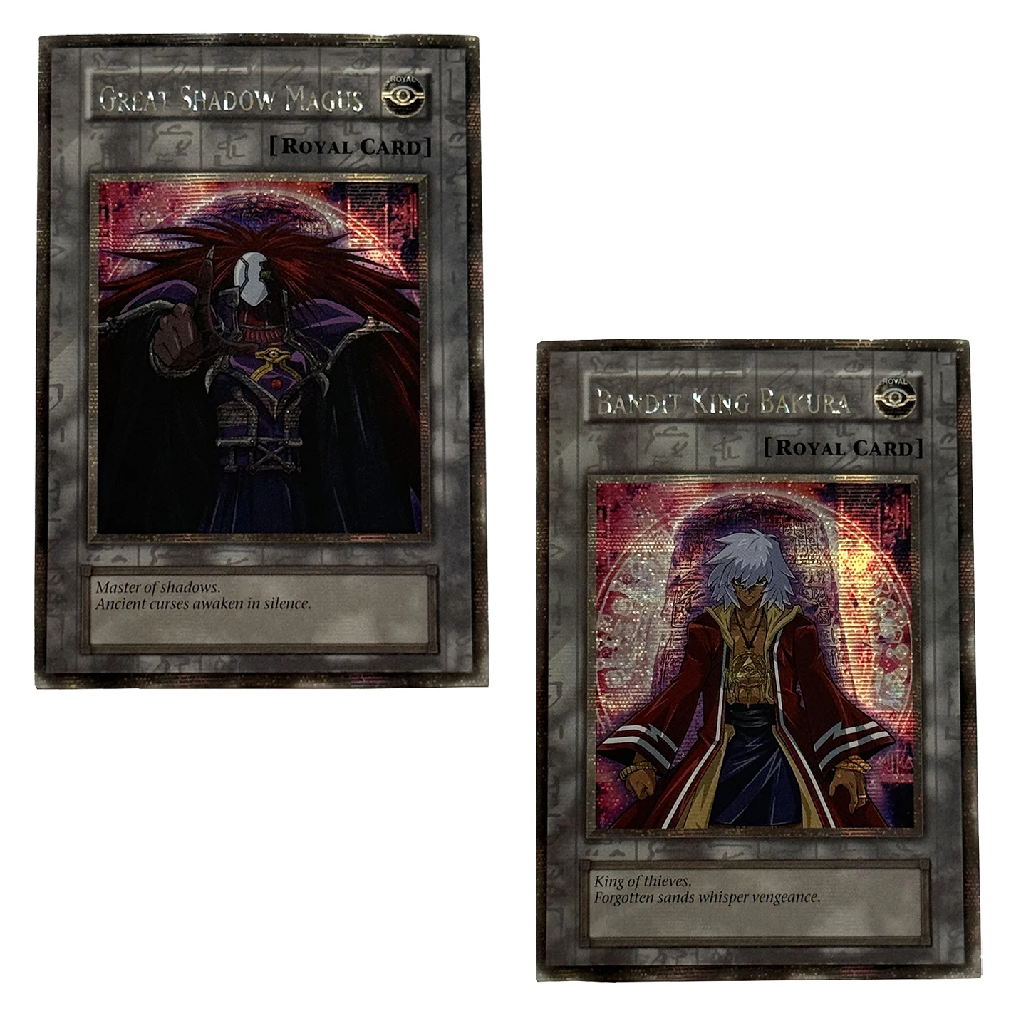 

Yu-Gi-Oh! Collection DIY Proxy Cards Bandit King Bakura Great Shadow Magus Anime TCG Fan Art Holo Foil Orica Cards Not Original