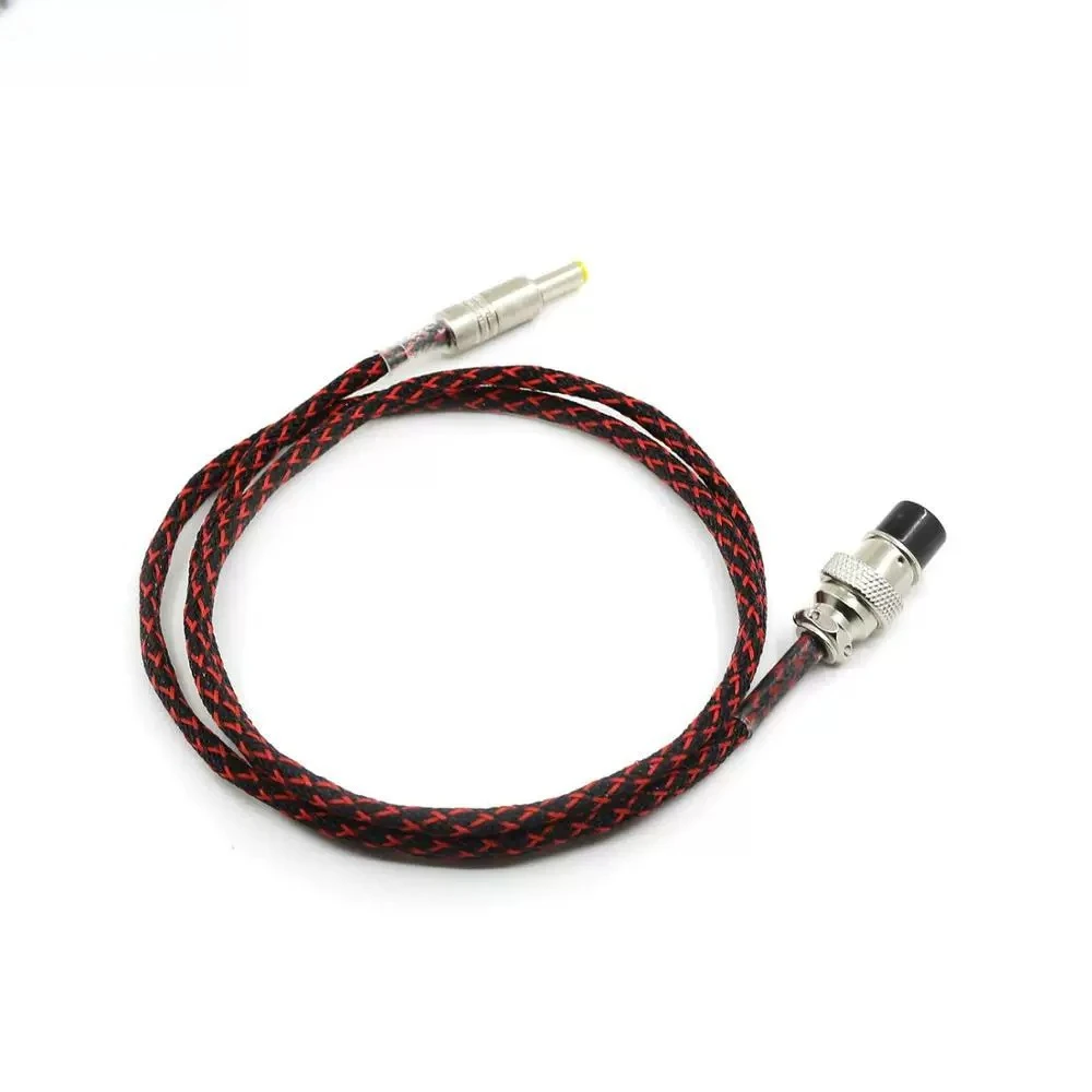 1.2M GX16-2P manual DC power cord square  ilver plated wire, maximum peak 7A