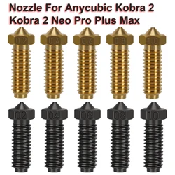 5pcs Hardened Steel Nozzles For Anycubic Kobra 2 Brass Volcano Nozzle For Kobra 2 Neo Kobra 2 Max Pro Plus 3D Printer Parts