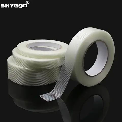 50M 그리드 섬유 테이프 장난감 비행기 모델 슈퍼 강한 메쉬 단면 테이프 내마모성 유리 섬유 강력한 강화 테이프