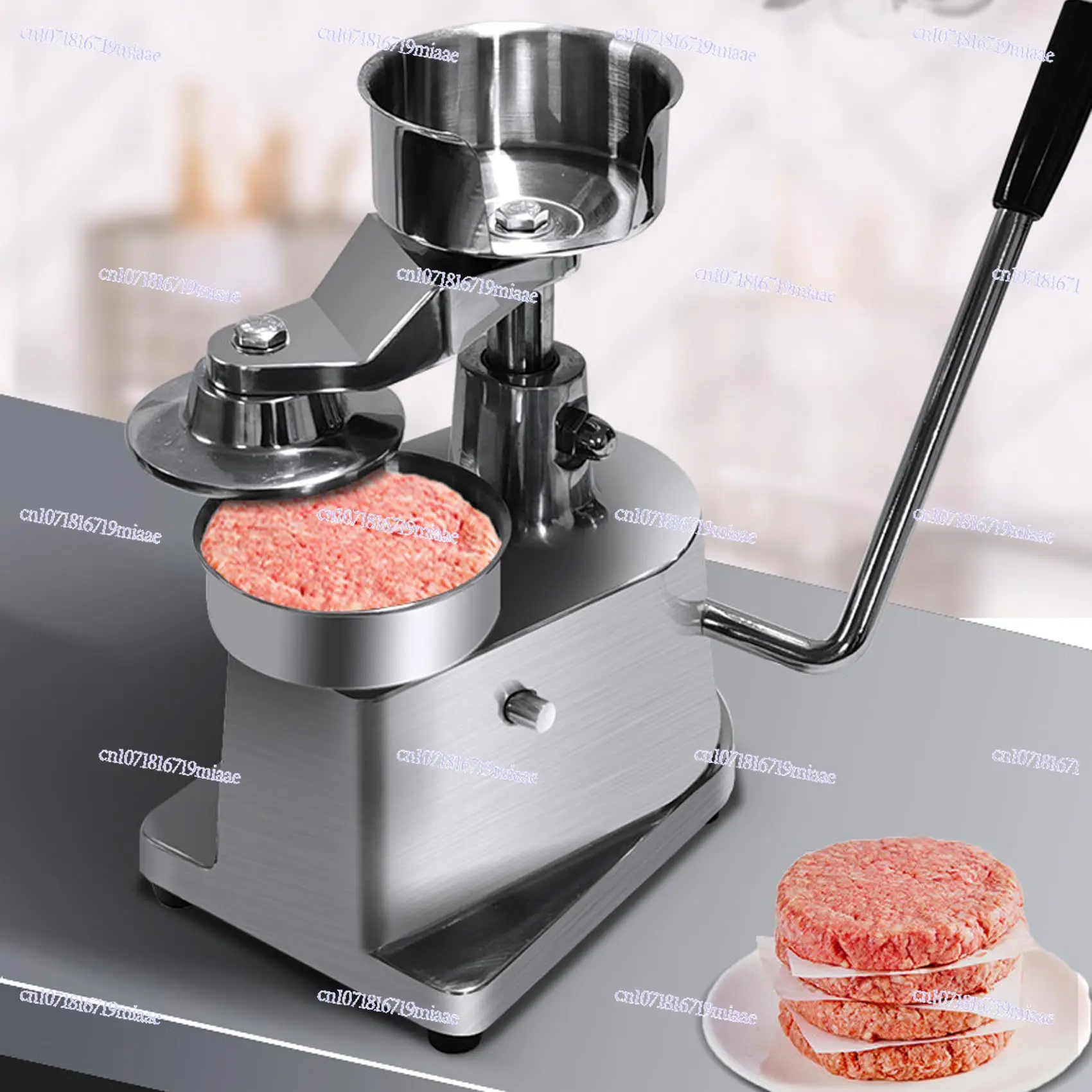 

Commercial Meat Patty Press Machine Manual Beef Patty Stainless Steel Hamburger Meat Patty Forming Machine