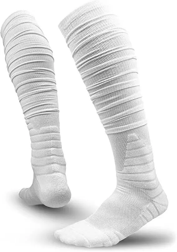 

New Scrunch Padded Football Socks for Men Women Extra Athletic Long Sports Soccer Socks Knee High Socks Tube Sock Adults Youth