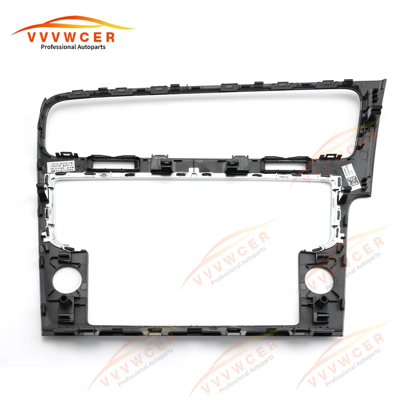 8inch MIB2 Radio Frame For VW Golf 7 MK7 Car Radio Screen Fascia for Volkswagen Mechanical Button Screen 2 Din image 3