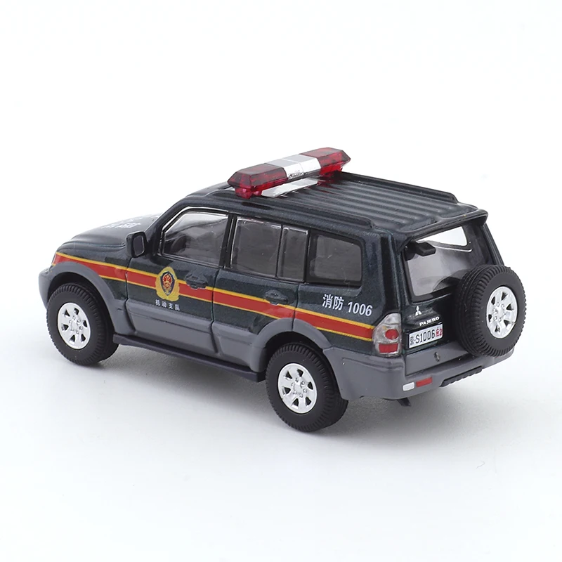 XCARTOYS 1/64 Mitsubishi trzecia generacja Pajero-samochody gaśnicze odlew ze stopu metalowe modele dziecięce świąteczny prezent zabawki dla chłopców