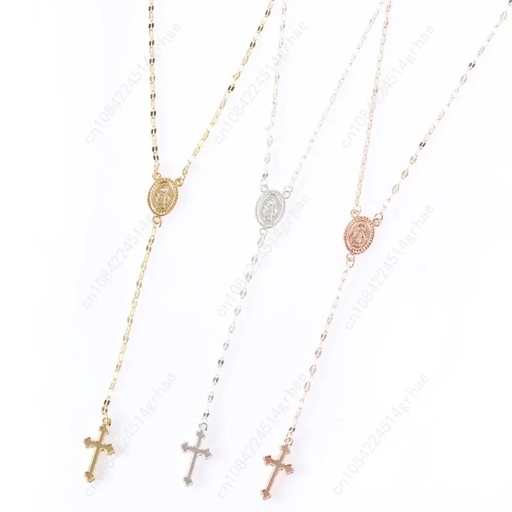 2026 موضة جديدة خمر الصليب المسيحي بوهيميا مسبحة دينية قلادة قلادة للنساء سحر هدايا مجوهرات الأزياء #2