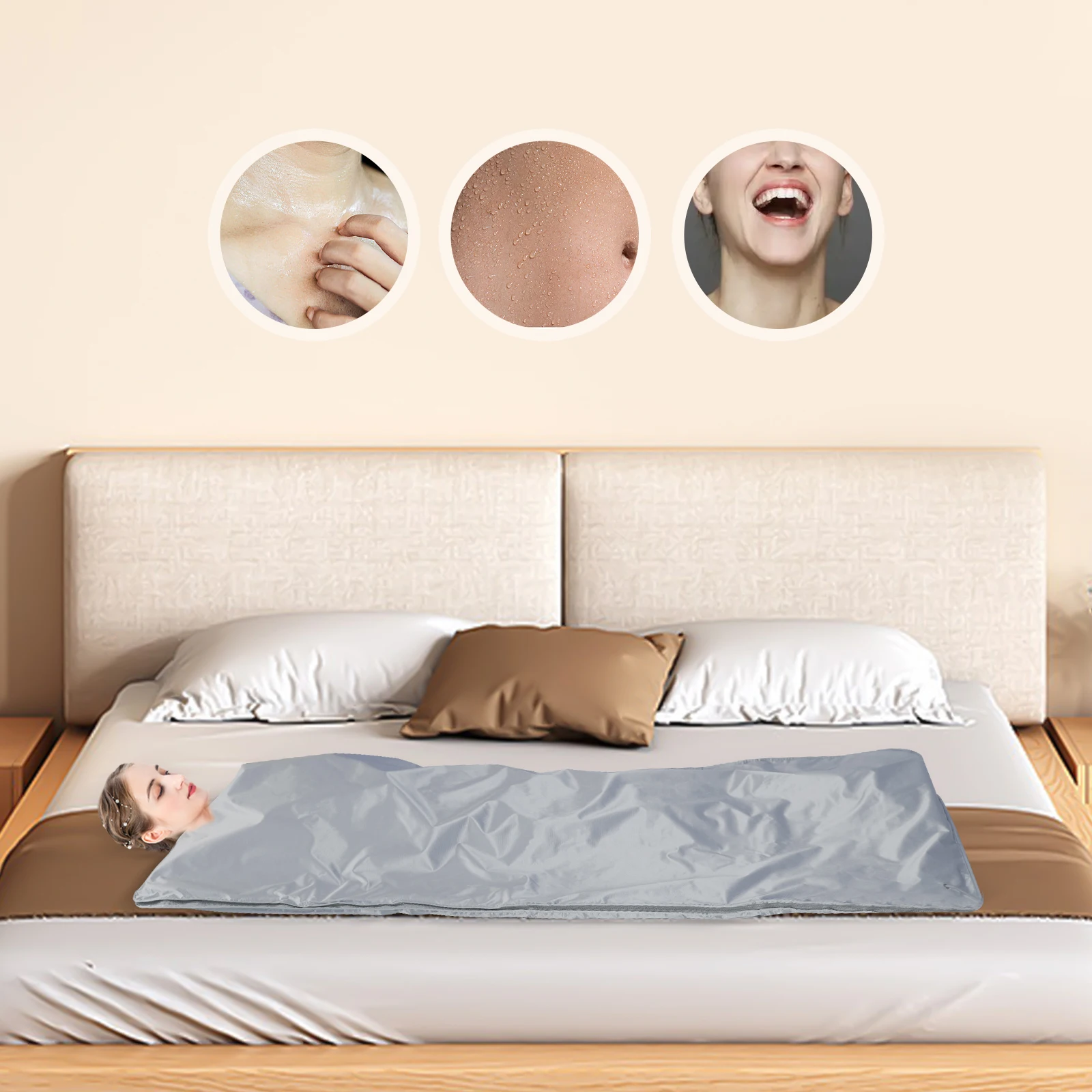 Couverture de sauna portable en tissu Oxford 650W à infrarouge lointain, programmable, pour salons de beauté et usage domestique, bénéfique pour la santé