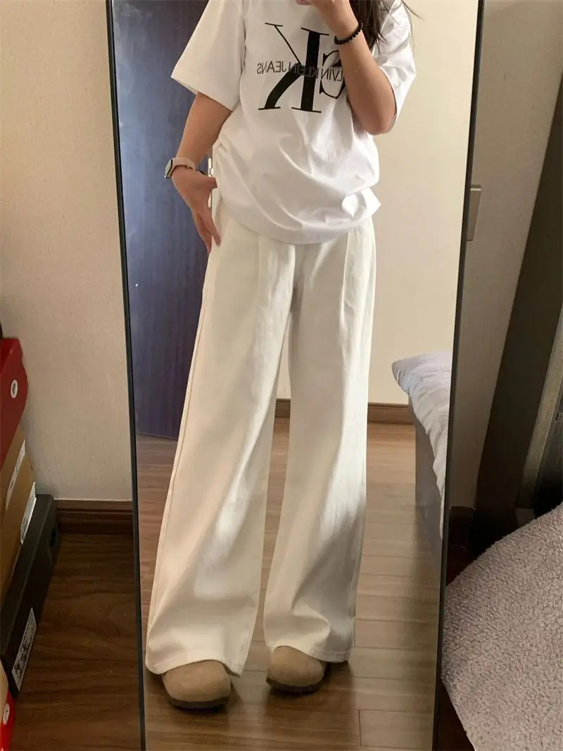 بنطال ذو قصة أرجل واسعة Y2K أسود غير منتظم للمرأة الربيع مطوي الطبقات Preppy الترفيه سليم صالح حزام الخصر الدانتيل أشرطة الشيفون المحبوكة #3