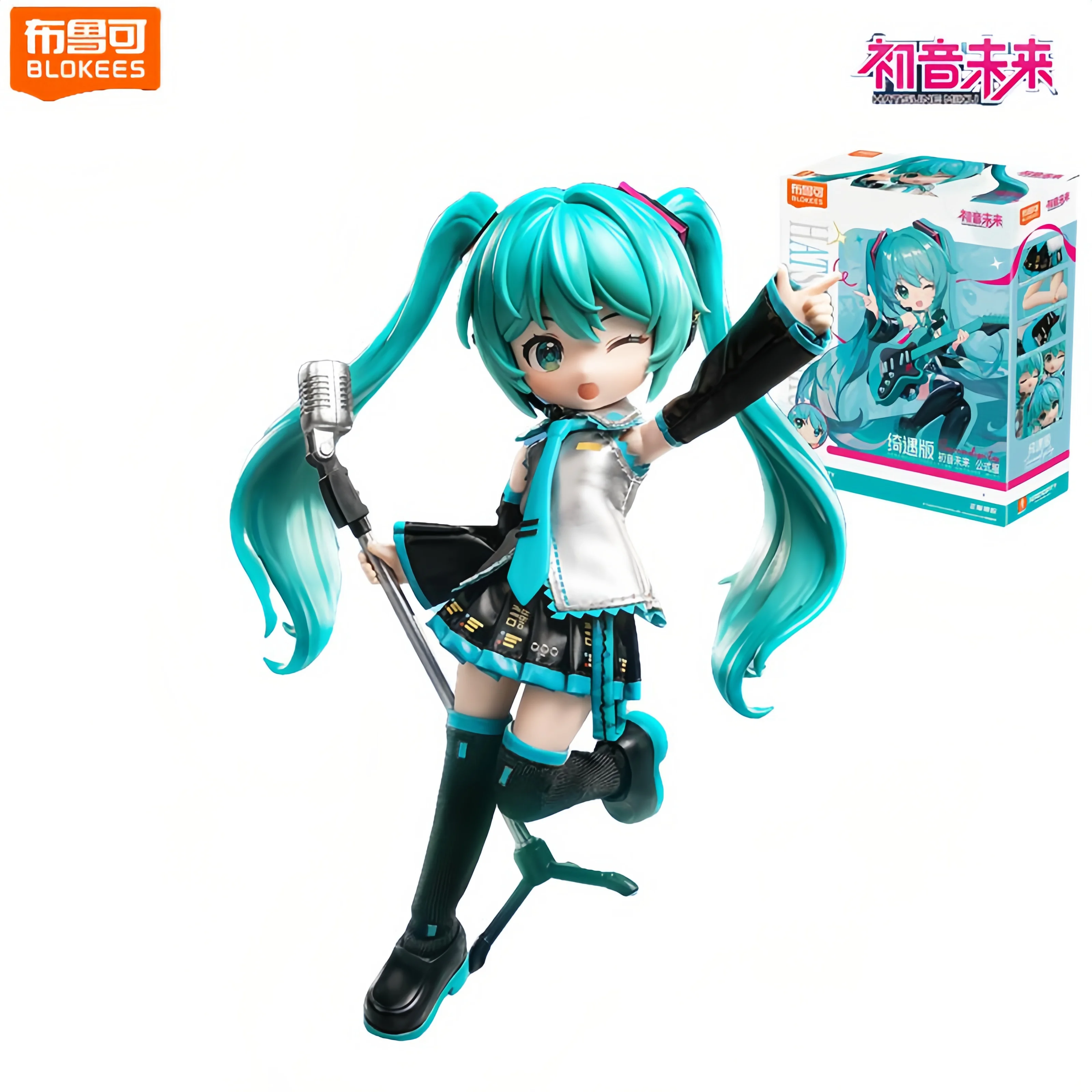 Blokees اللبنات هاتسون ميكو التنقل المشترك أنيمي الجمعية تمثال لعبة عروسة كارتون جمع أرقام هدية الكريسماس