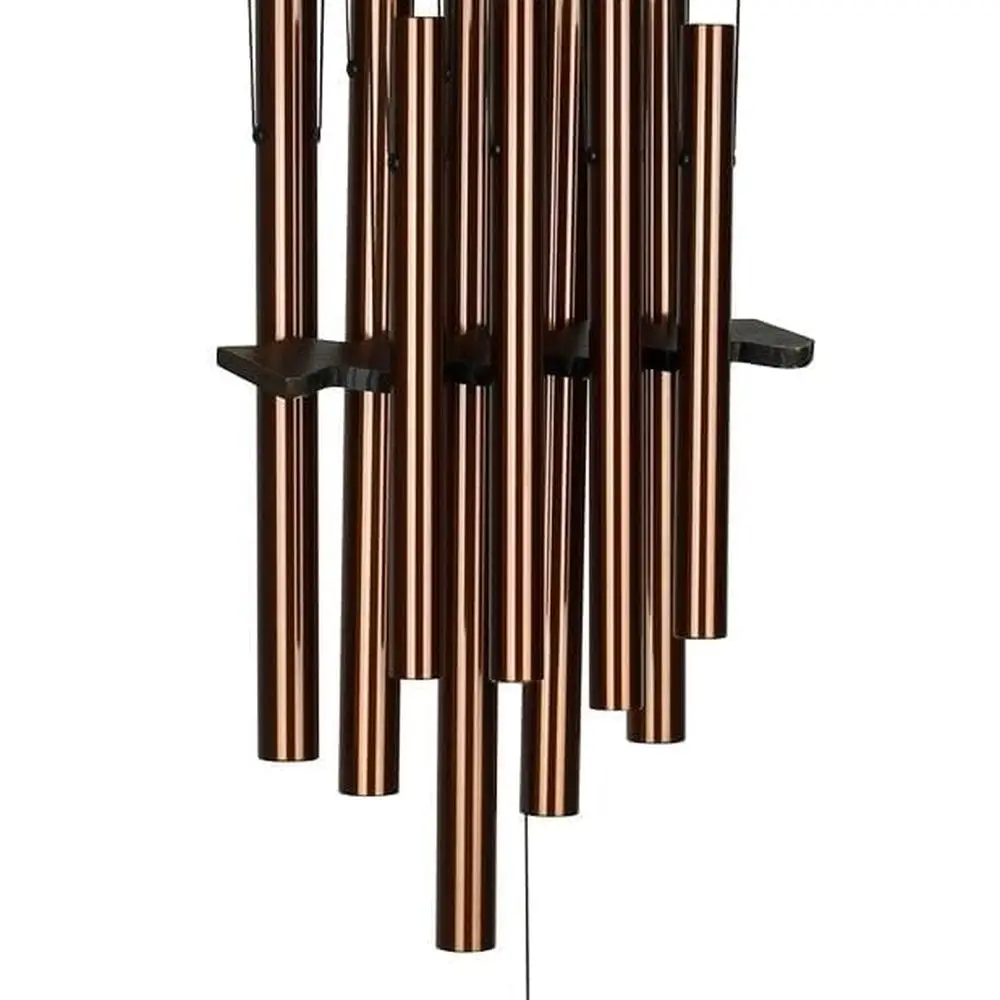 

Medium Bronze Outdoor Wind Chime, 34 Harmonic Light Sound, Patio Porch Garden Decor