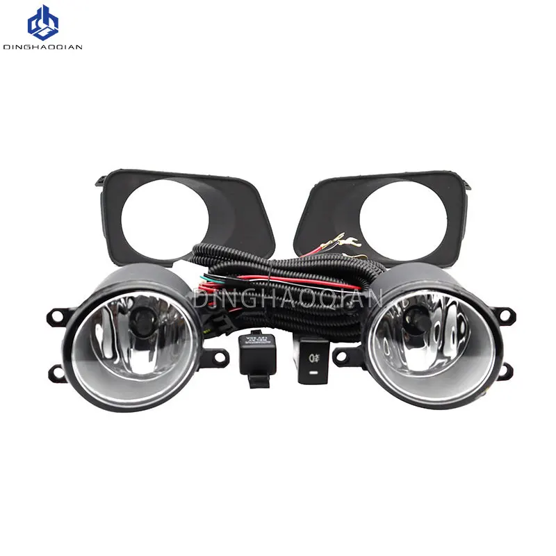 1 set Fog Lights Headlight for Toyota Corolla Fielder AXIO 2007 2008 2009  Fog lights Car Fog Lamp Kit With Harness Bulb Switch