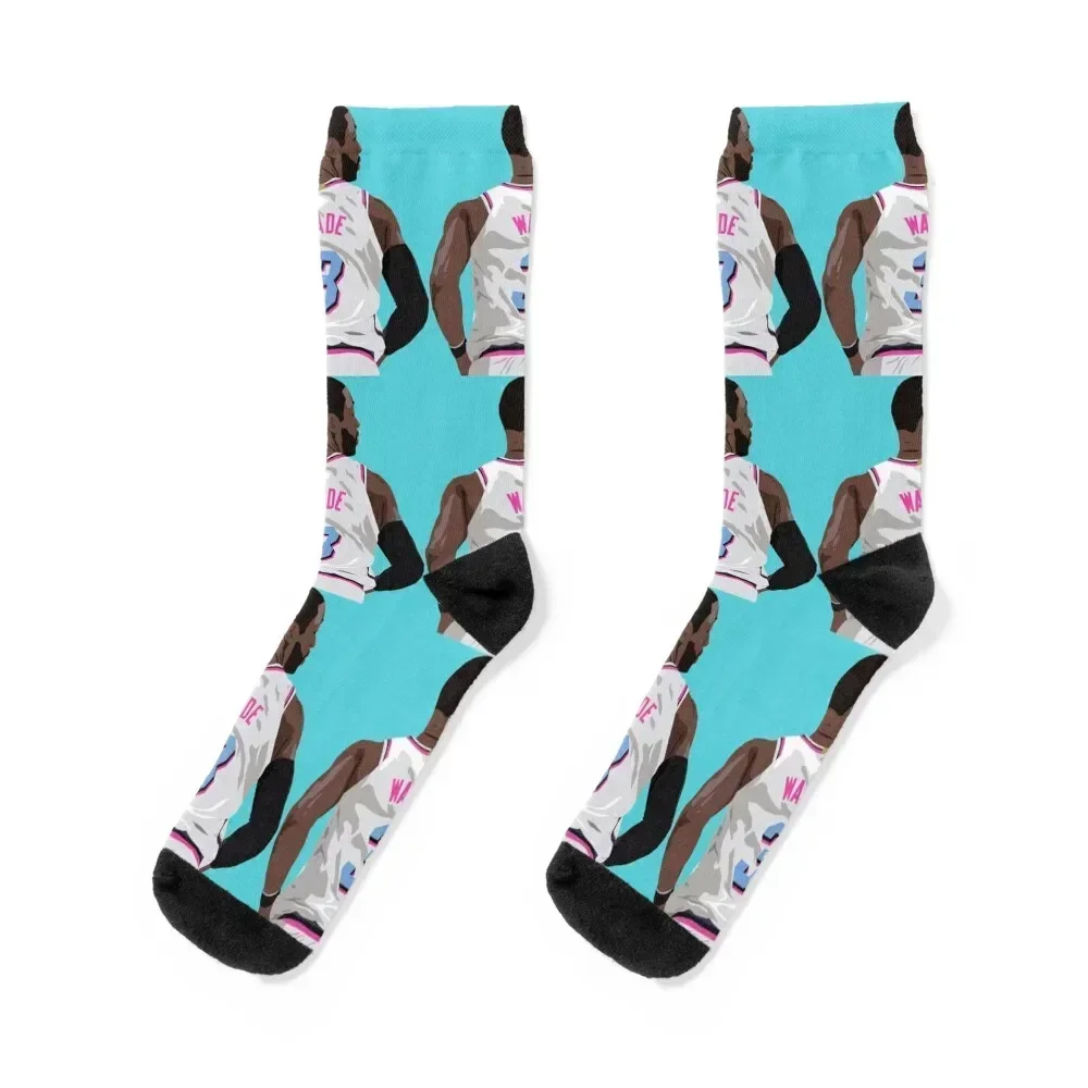 Dwyane Wade Back-To Socks fashionable Antiskid soccer Socks Woman Men's