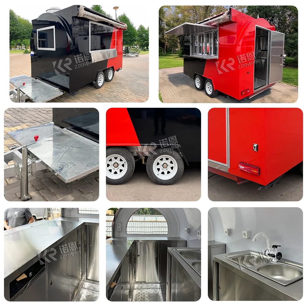 Carrinho de sorvete mais vendido para churrasco, reboque de concessão de pizza, carrinho de comida, caminhão de comida móvel barato com certificação DOT CE