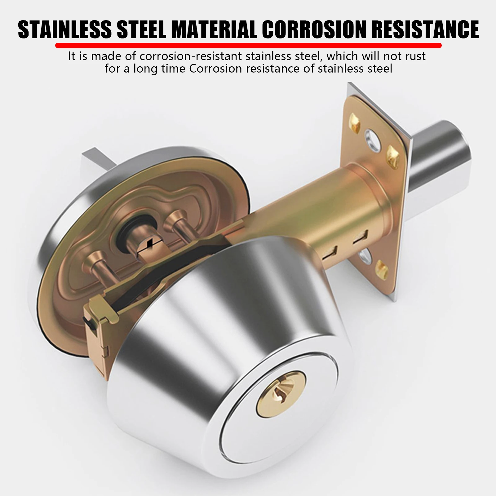 

Single Cylinder Deadbolt Enhanced Security Entry Dead Bolt Level Door Locks for Exterior Front Doors