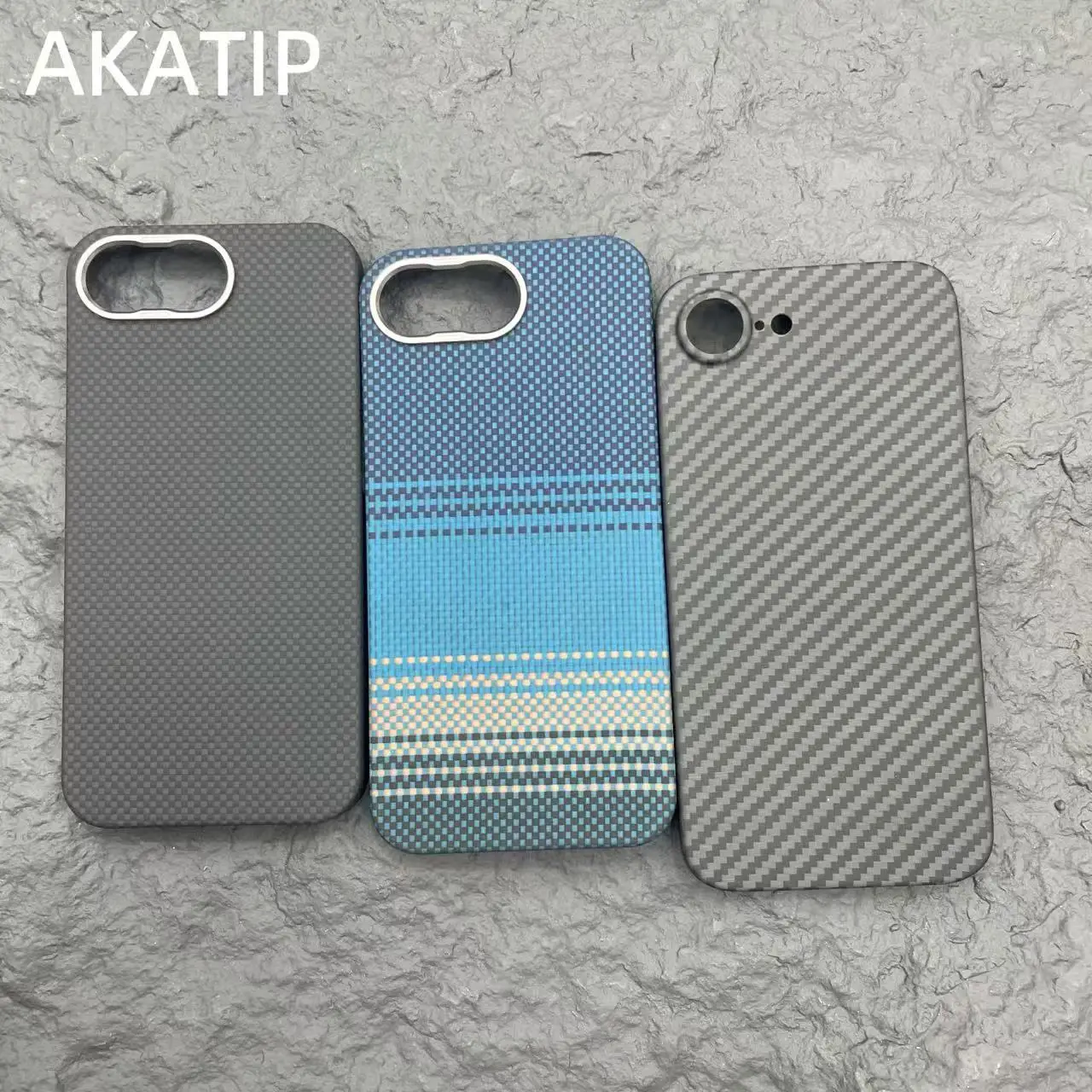 AKATIP True aramid fiber for iPhone 16E case 0.08 thickness ultra-thin Magsafe 16 E carbon fiber shockproof ，shockproof